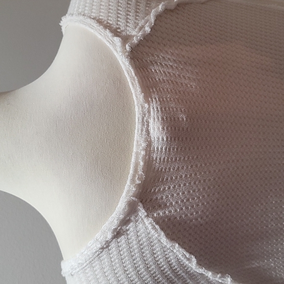 We The Free Free People Womens Extra Small Bohemian Casual V-Neck Waffle Top - Picture 8 of 12